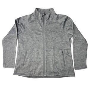NWT Kirkland Signature Women's Fleece Full Zip Jacket Grey Size XL Activewear